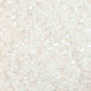 CB5369  opaque pearl white 2 cut seed bead  10/0