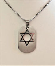 Load image into Gallery viewer, Oval Star of David Tag
