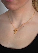 Load image into Gallery viewer, Gold Plated Sterling Silver Infinity Cross
