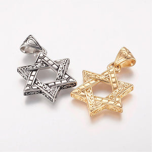 Decorative Stainless Steel Star of David Necklace