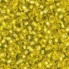 Load image into Gallery viewer, CBM0014v  chartreuse silverlined miyuki seed bead  11/0

