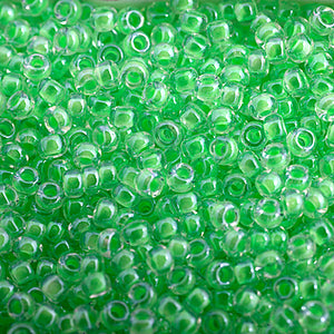 CBM11120v  lime green lum. neon miyuki seed bead  11/0