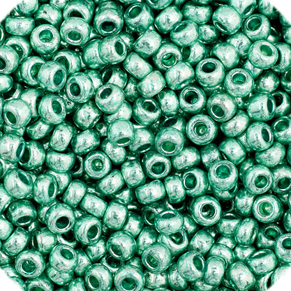 CB5021b  seed bead 11/0  metallic green