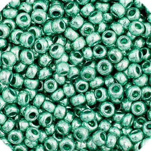 CB5021b  seed bead 11/0  metallic green