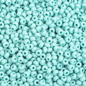 CB1578  seed bead 8/0  opaque turquoise