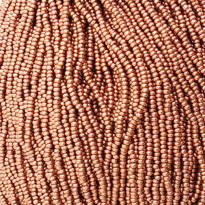 CB7582s  seed bead 8/0  metallic light copper