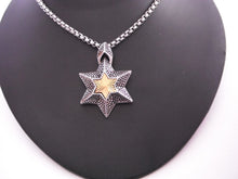 Load image into Gallery viewer, Snake Skin Patterned Star of David Necklace
