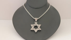 Decorative Stainless Steel Star of David Necklace