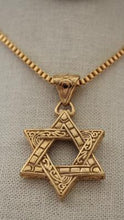 Load image into Gallery viewer, Decorative Stainless Steel Star of David Necklace
