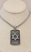 Load image into Gallery viewer, Star of David Tag Necklace
