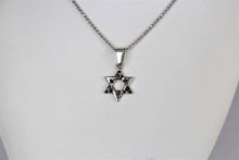 Load image into Gallery viewer, Black Rhinestone Star of David Necklace

