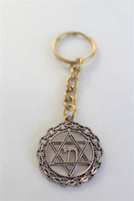 Load image into Gallery viewer, Star of David Chai Keychain
