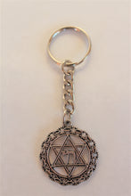 Load image into Gallery viewer, Star of David Chai Keychain
