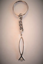 Load image into Gallery viewer, Silver Fish Keychain
