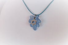 Load image into Gallery viewer, Leaf Star of David Kids Necklace
