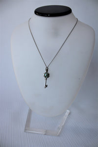 Key Pendant with Pearl Bead