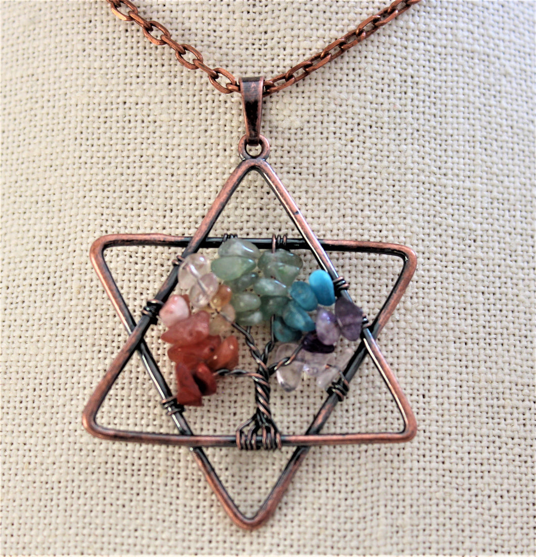 Star of David Tree of Life Necklace
