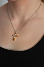 Load image into Gallery viewer, Golden Stainless Steel Cross with Rhinestones
