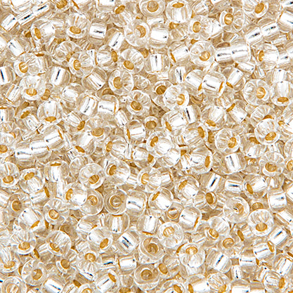 CBM0001v  crystal silverlined miyuki seed bead 11/0