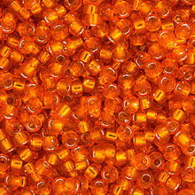 Load image into Gallery viewer, CBM0008v  orange silverlined miyuki seed bead 11/0
