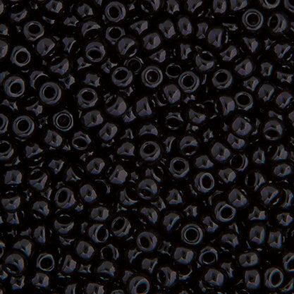 CBM0401v  opaque black miyuki seed bead  11/0
