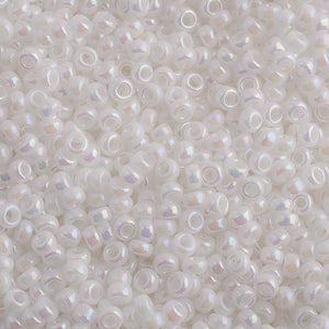 CBM0471v  white pearl AB  miyuki seed bead  11/0